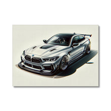 BMW M4 Weiße Leinwand