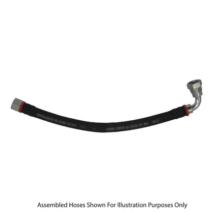 Aeroquip hose assembly with fittings on a white background