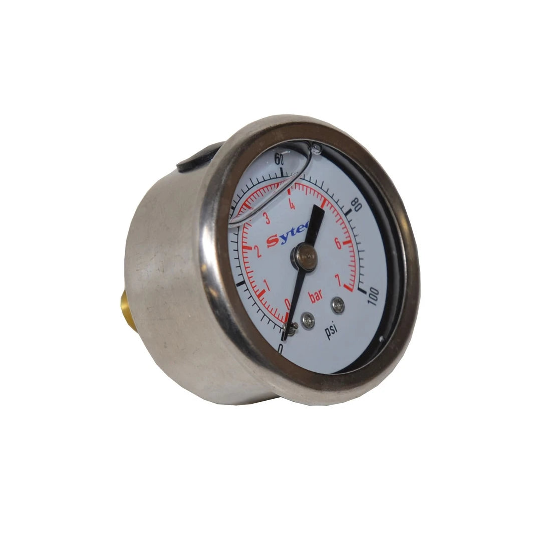 Syetc high pressure fuel gauge on a white background