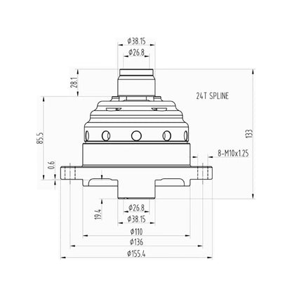 Blackline HLF023 BMW 188L Schrägverzahntes LSD