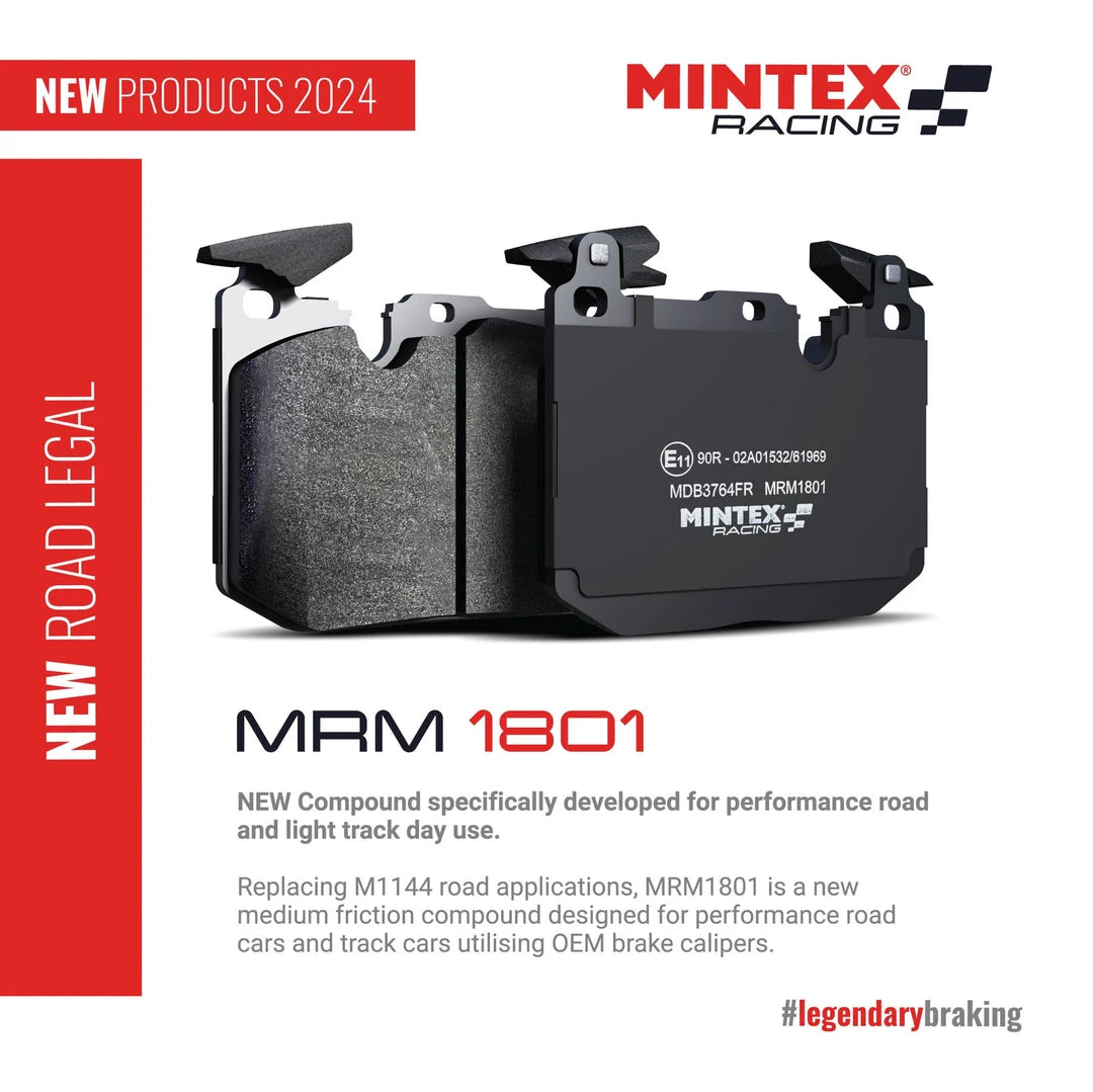 Mintex advert for the new road legal MRM1801 brake pads for 2024 