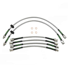 set of 6 stainless steel braided brake hoses