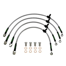 set of 4 stainless steel braided brake hoses