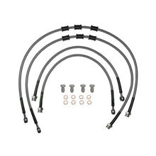 set of 4 stainless steel braided brake hoses