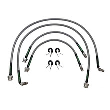 set of 4 stainless steel braided brake hoses