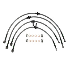 set of 4 stainless steel braided brake hoses