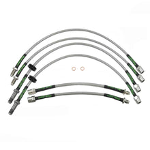 set of 6 stainless steel braided brake hoses