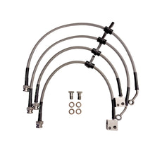 Set of 4 stainless steel braided brake hoses for a Honda Civic FK8 Type R