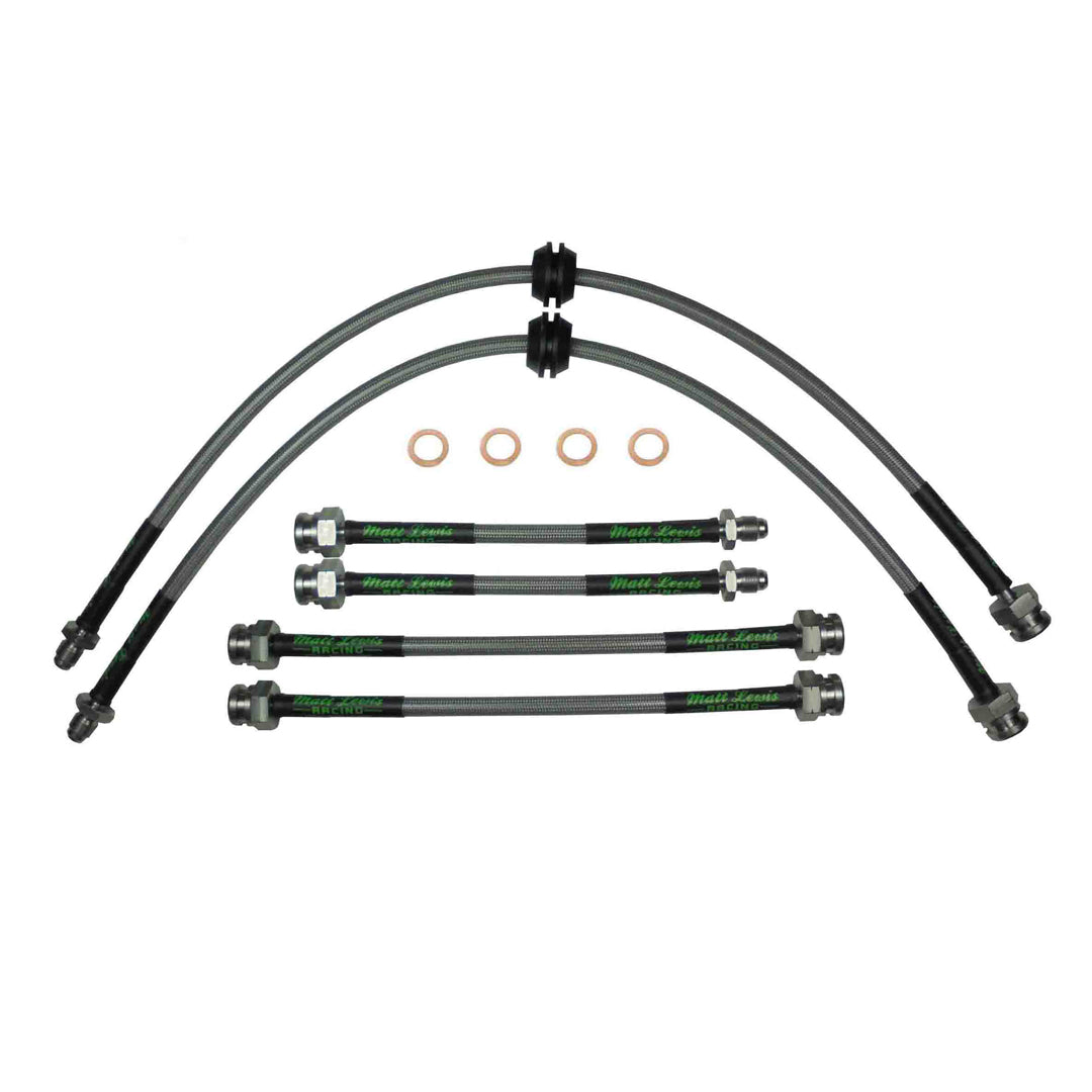 Flexibles de frein tressés en acier inoxydable pour Fiat Grande Punto Evo Abarth