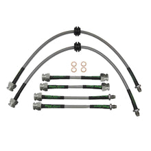 set of 6 stainless steel braided brake hoses