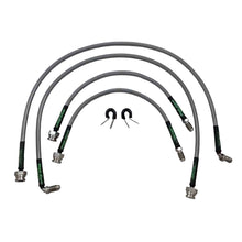 set of 4 stainless steel braided brake hoses
