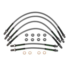 set of 6 stainless steel braided brake hoses