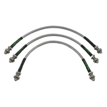 set of 3 stainless steel braided brake hoses