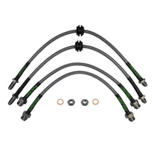 set of 4 stainless steel braided brake hoses