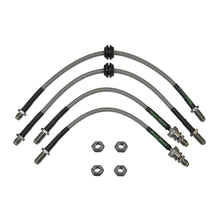 Set of 4 stainless steel braided brake hoses