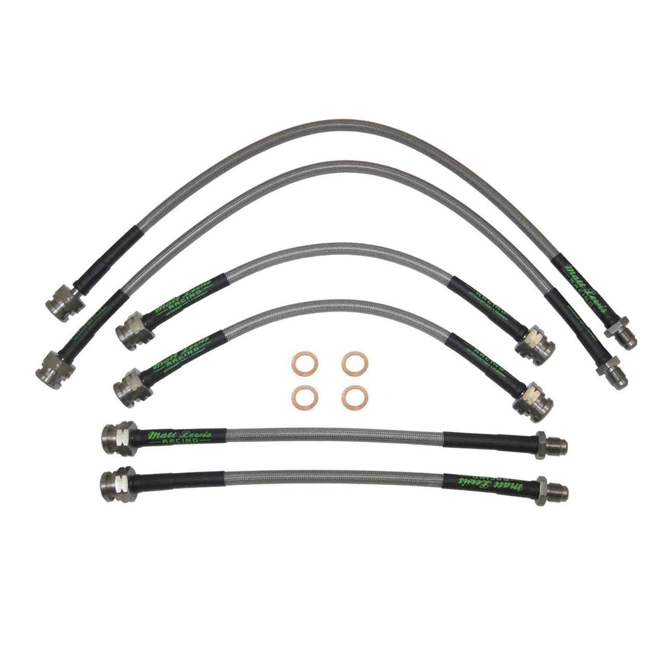 Peugeot 205 1.9 GTI Stainless Steel Braided Brake Hoses