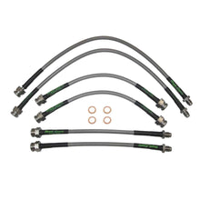 set of 4 stainless steel braided brake hoses