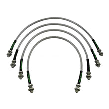 set of 4 stainless steel braided brake hoses