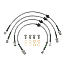 set of 4 stainless steel braided brake hoses