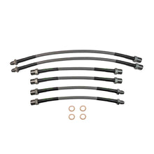 set of 6 stainless steel braided brake hoses