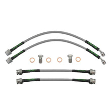 set of 4 stainless steel braided brake hoses