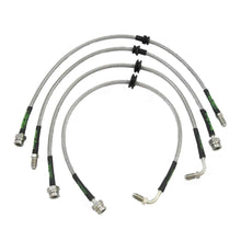 set of 4 stainless steel braided brake hoses