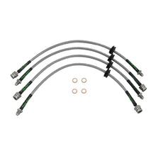 set of 4 stainless steel braided brake hoses