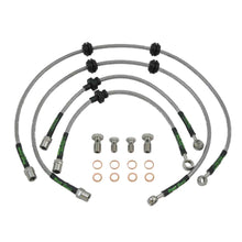 set of 4 stainless steel braided brake hoses