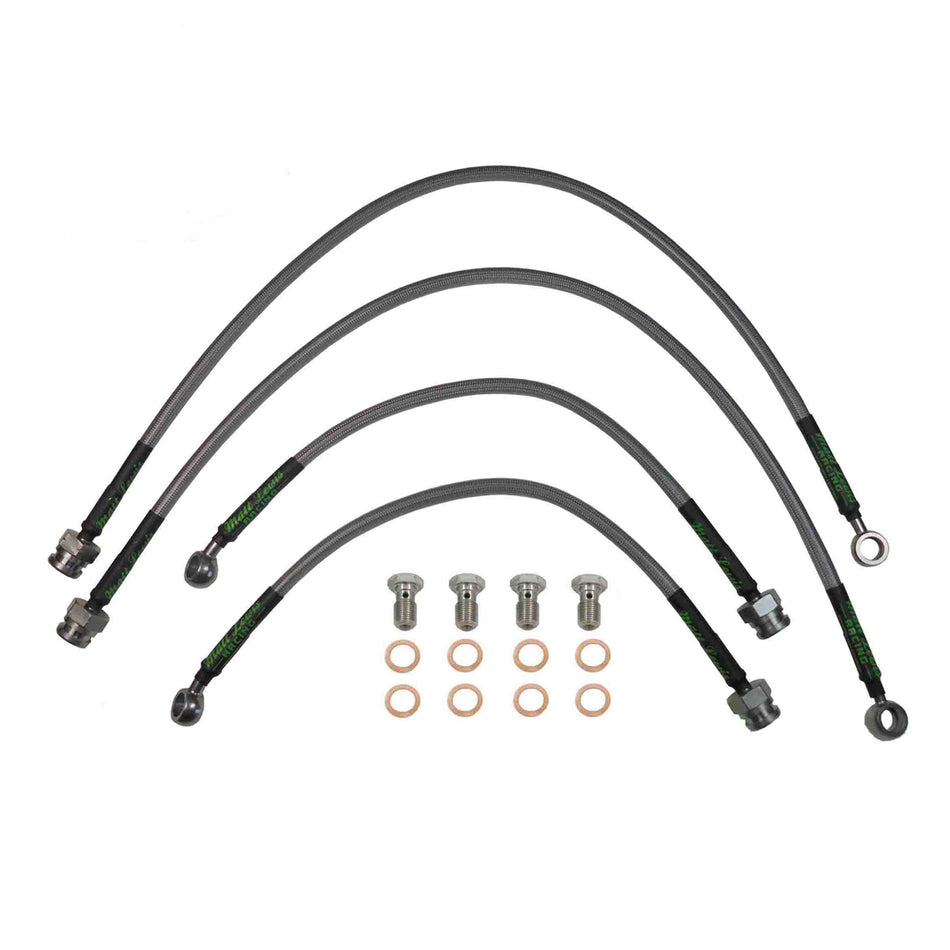 MG F Stainless Steel Braided Brake Hoses