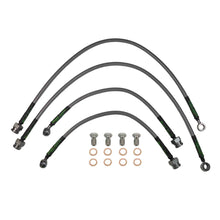 set of 4 stainless steel braided brake hoses