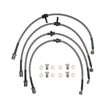 set of 4 stainless steel braided brake hoses