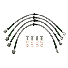 set of 4 stainless steel braided brake hoses