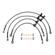 set of 4 stainless steel braided brake hoses