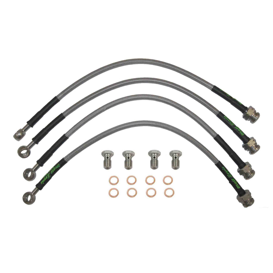 MG TF Stainless Steel Braided Brake Hoses