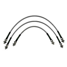 set of 3 stainless steel braided brake hoses