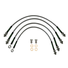 set of 4 stainless steel braided brake hoses