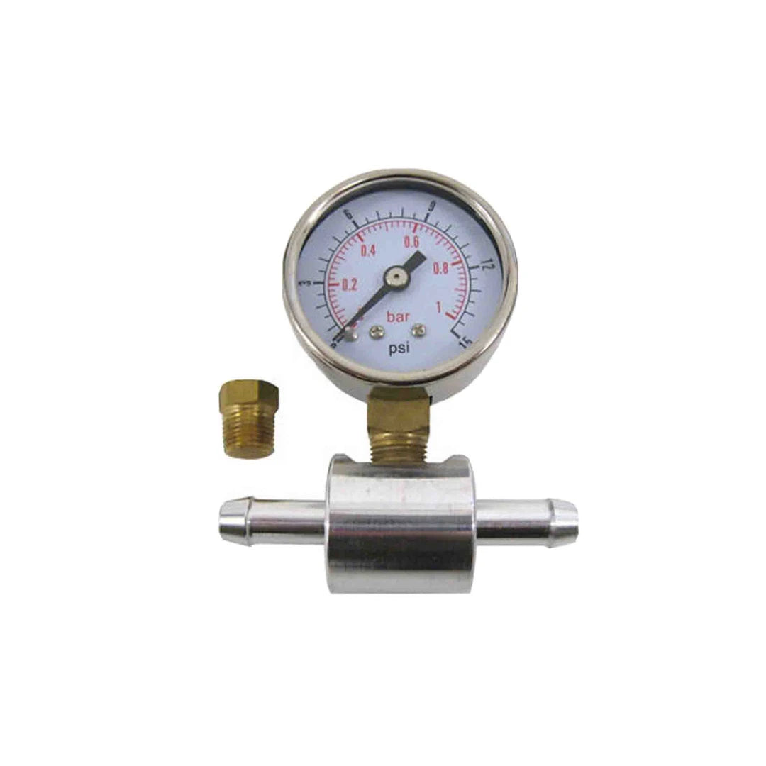 Fuel pressure gauge and in-line adaptor