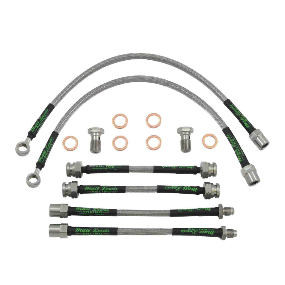 VW Polo MK3 Stainless Steel Braided Brake Hoses