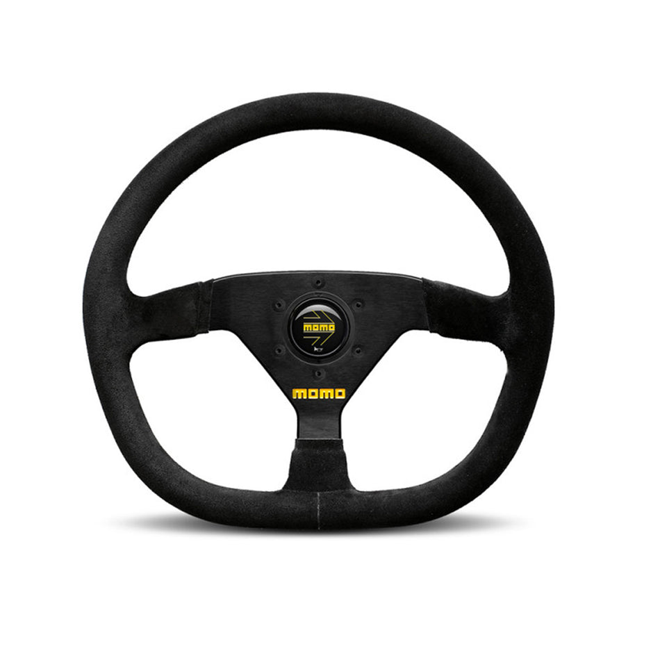 MOMO MOD.88 Flat Bottom Black Suede Racing Steering Wheel