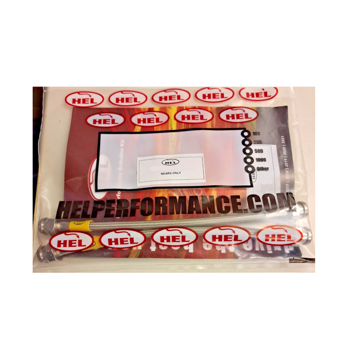 HEL Ford Focus MK1 Stainless Steel Braided Brake Hoses Clear