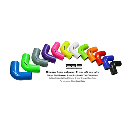 selection of coloured silicone hoses on a white background