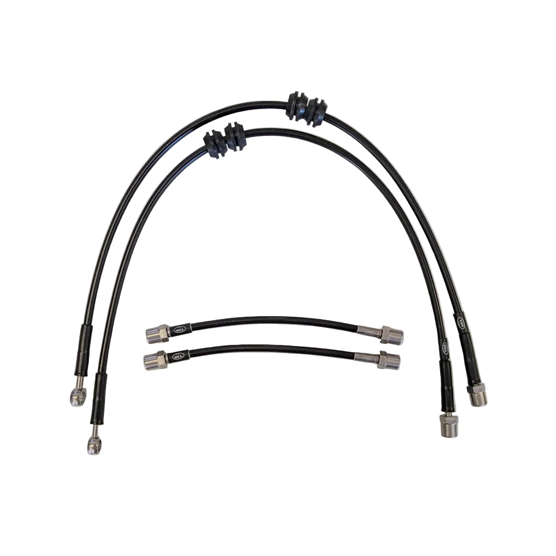 HEL Renault Megane MK2 RS Stainless Steel Braided Brake Hoses Black