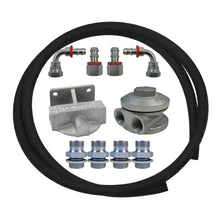 Mocal remote oil filter kit with rubber hose and fittings