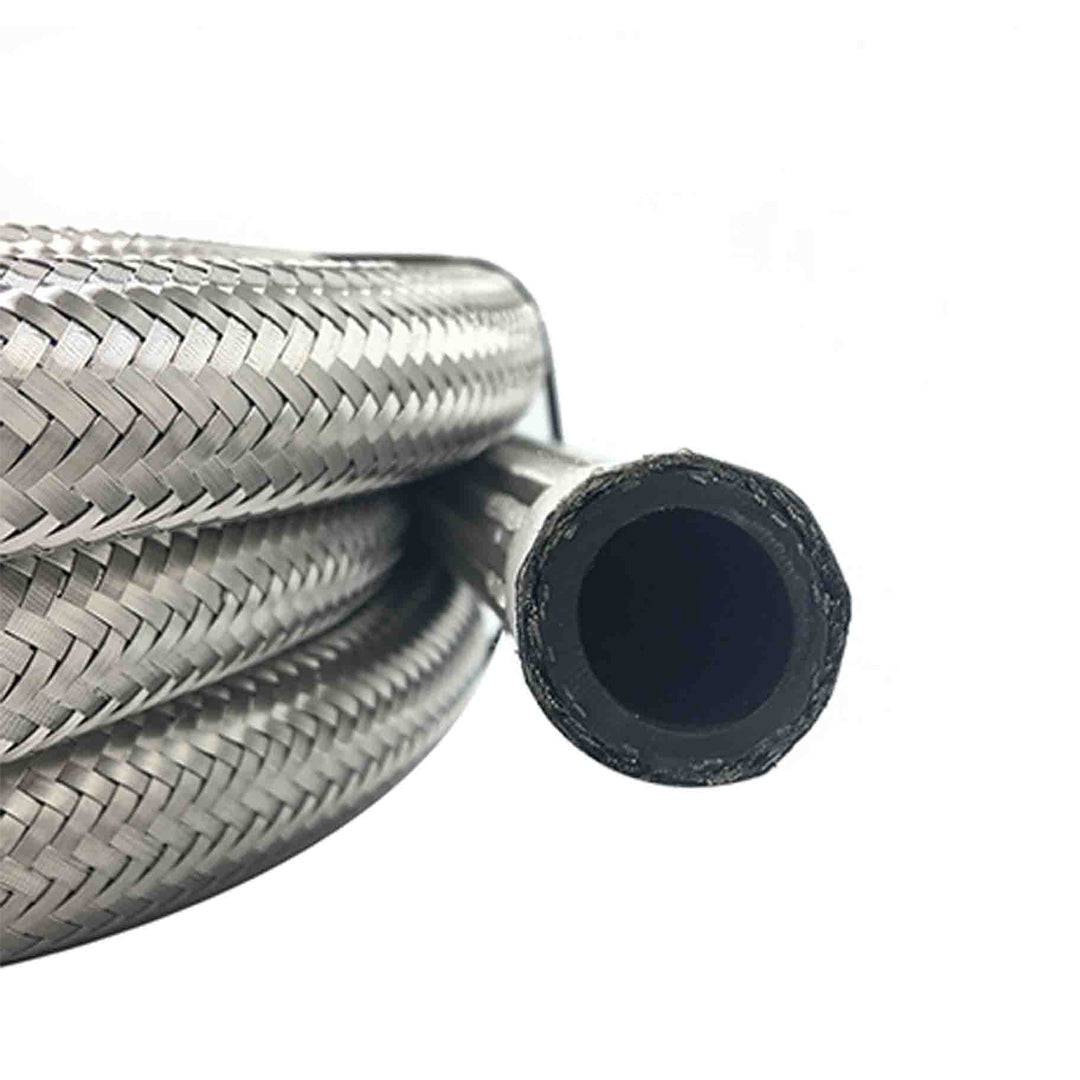 Tuyau renforcé tressé en acier inoxydable