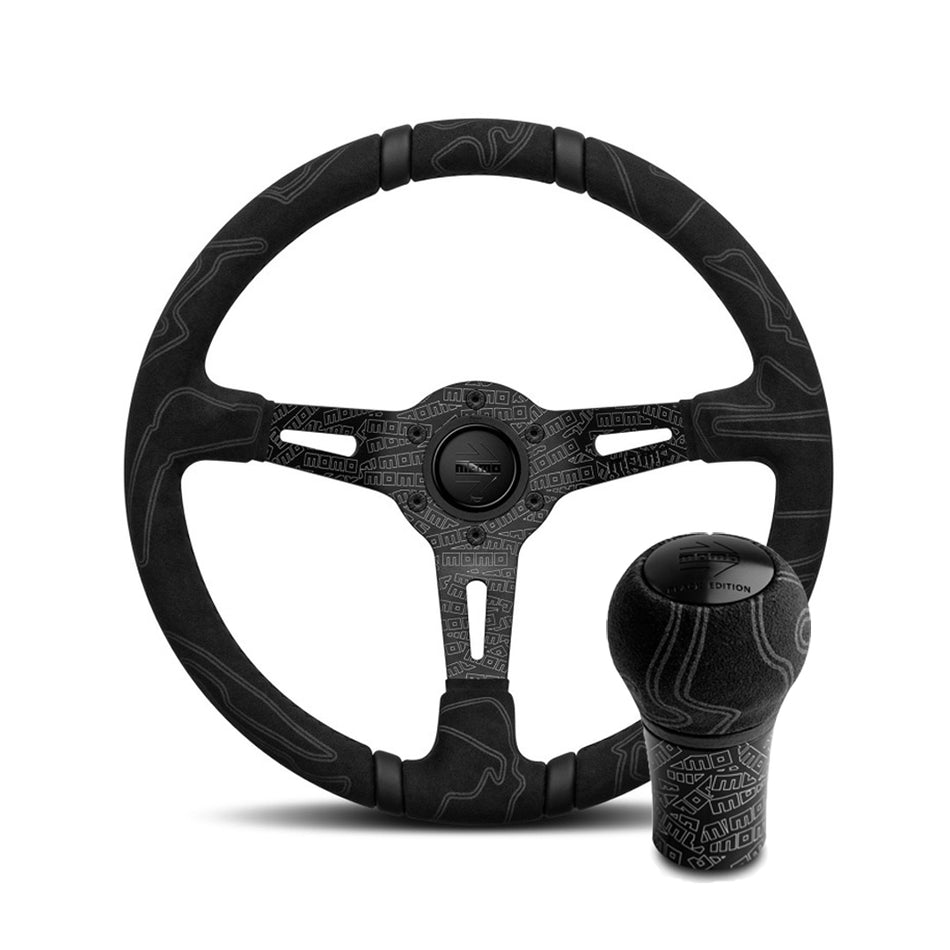 MOMO Ultra Black Edition Steering Wheel & Gear Knob Bundle