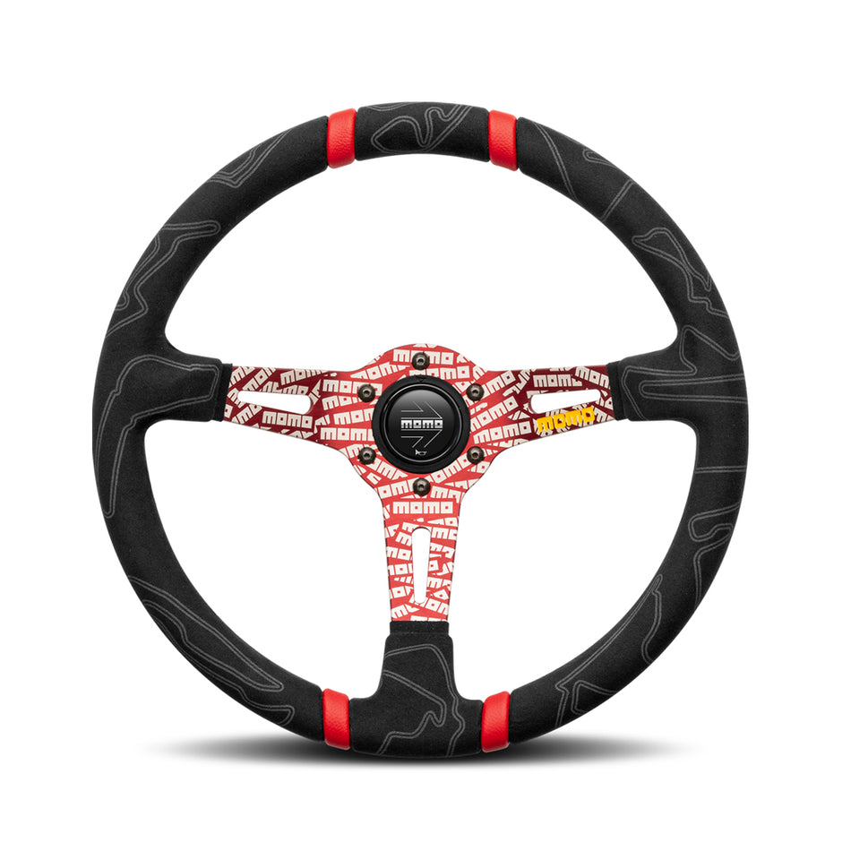 MOMO Ultra Black & Red Steering Wheel