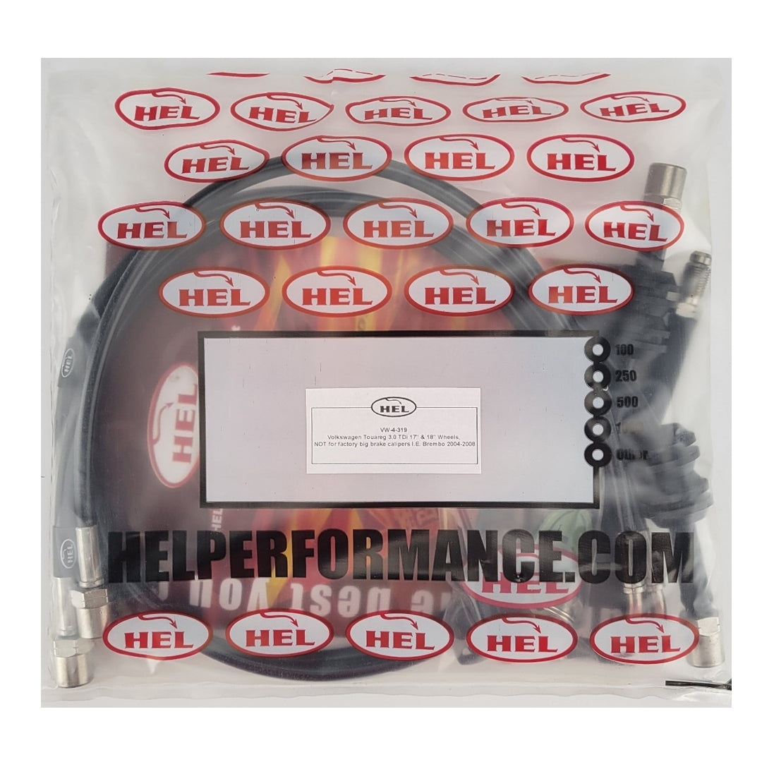 HEL Volkswagen Touareg MK1 Stainless Steel Braided Brake Hoses Black