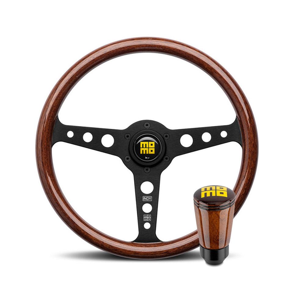 MOMO Heritage Wood Steering Wheel & Gear Knob Bundle