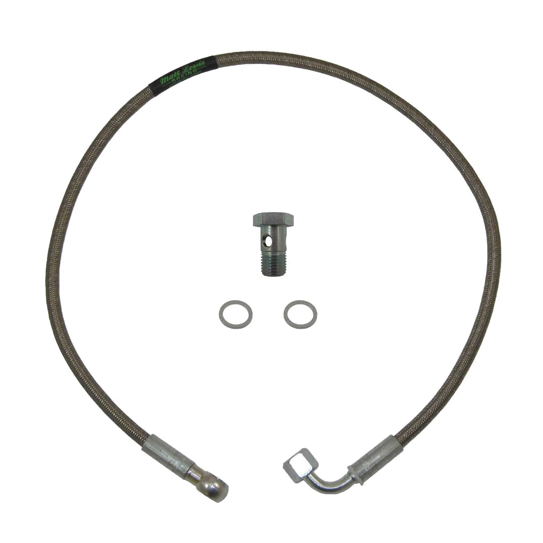 Stainless steel braided turbo oil feed hose