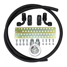 -10 Black Braided Hose Oil Cooler Fitting Kit